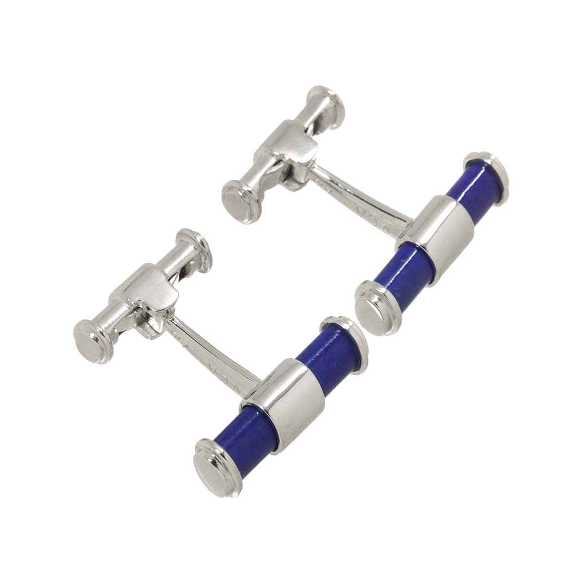 Lapis Lazuli Cuff Links 18K WG 750