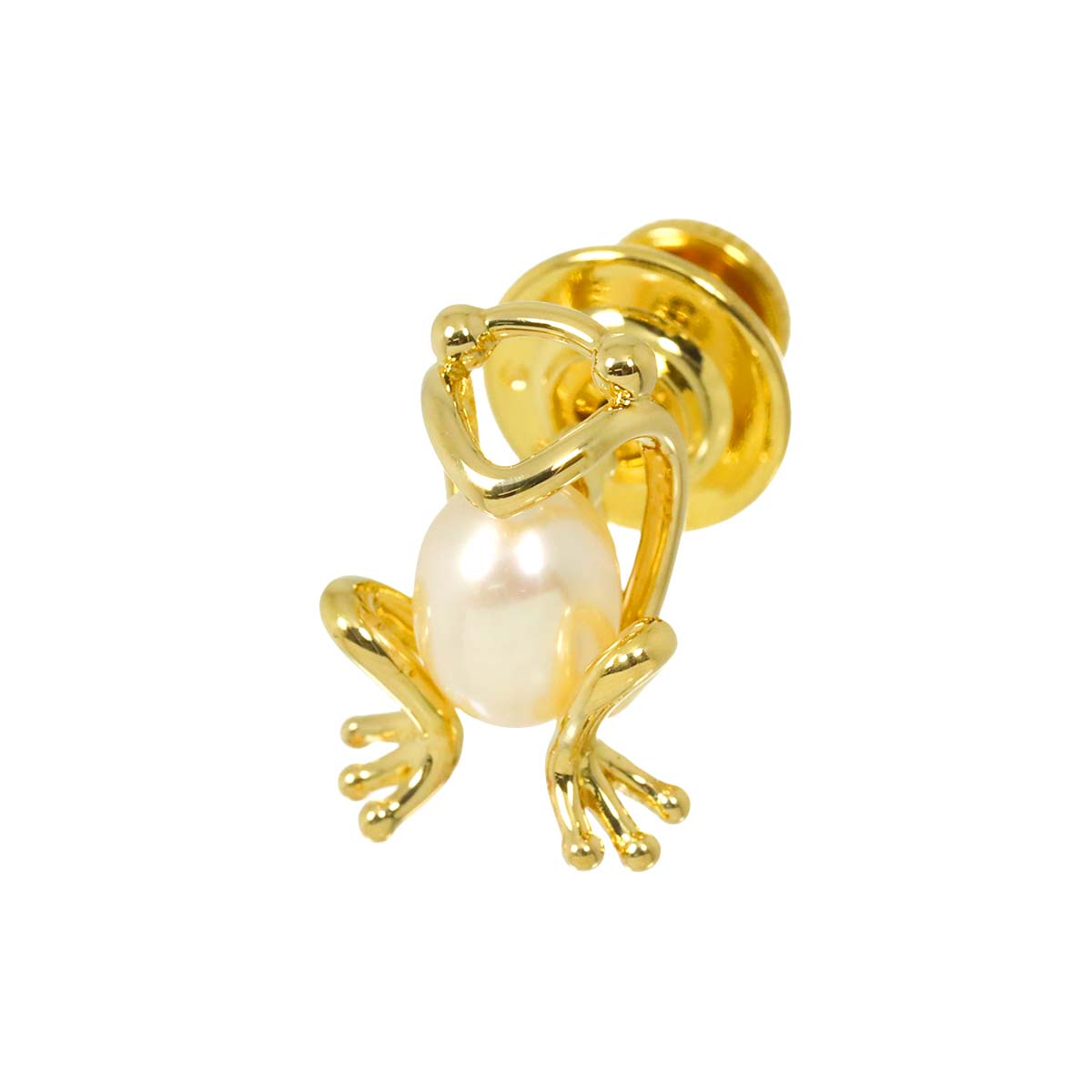 Freshwater cultured pearl Brooch 18K Yellow Gold 750