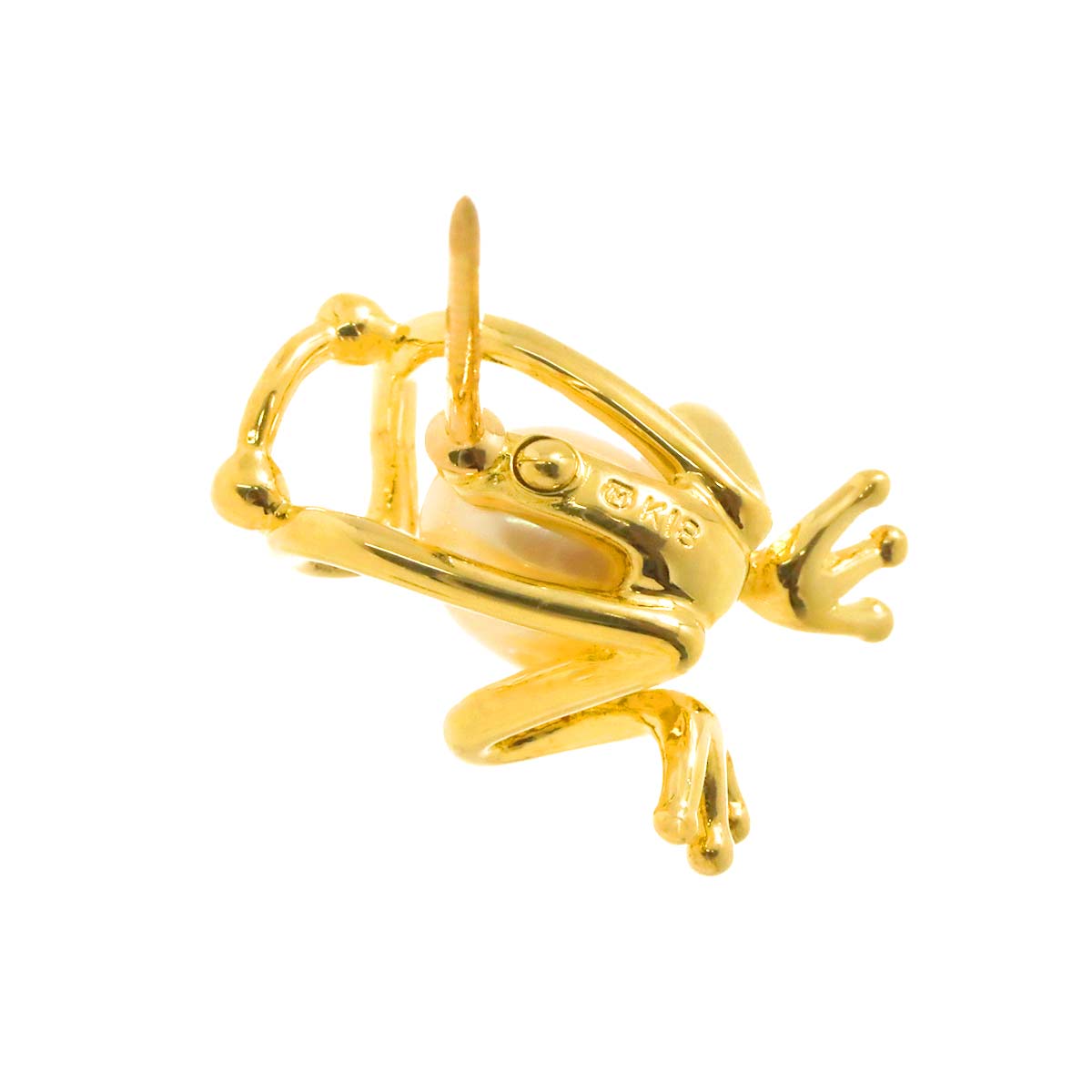 Freshwater cultured pearl Brooch 18K Yellow Gold 750