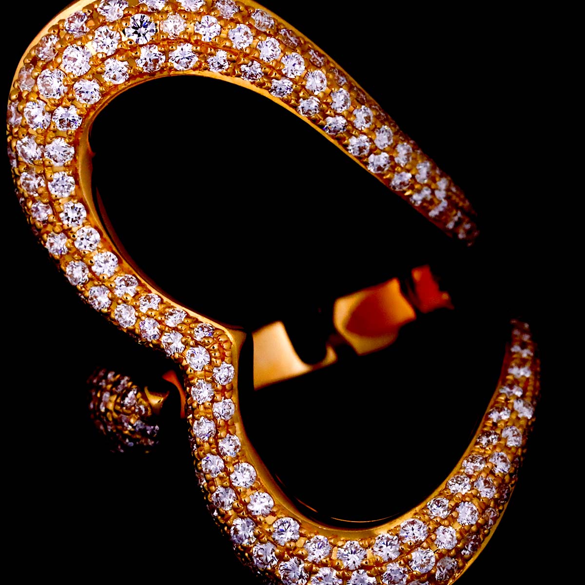 PIAGET LimeLight Heart Pave Diamond Ring 18K PG 750 Size51 5.5-5.75(US)