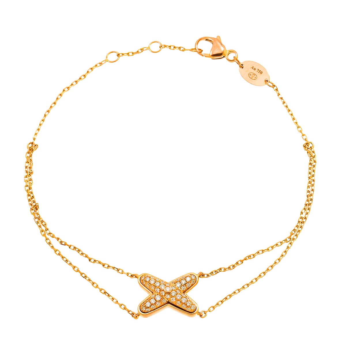 CHAUMET Jeux de Liens Diamond Bracelet 18K Pink Gold 750