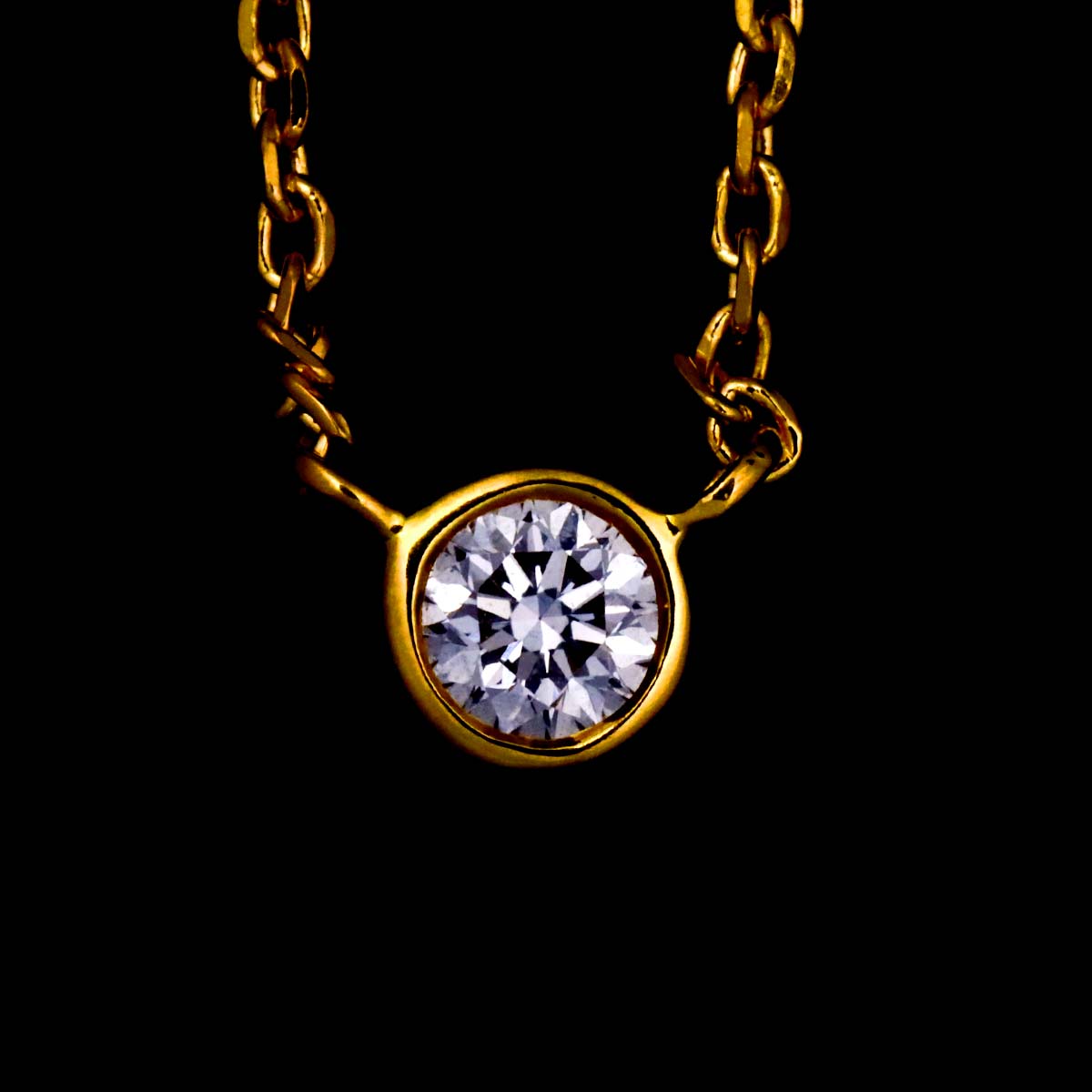 Diamond 0.06ct Necklace K18 YG 750