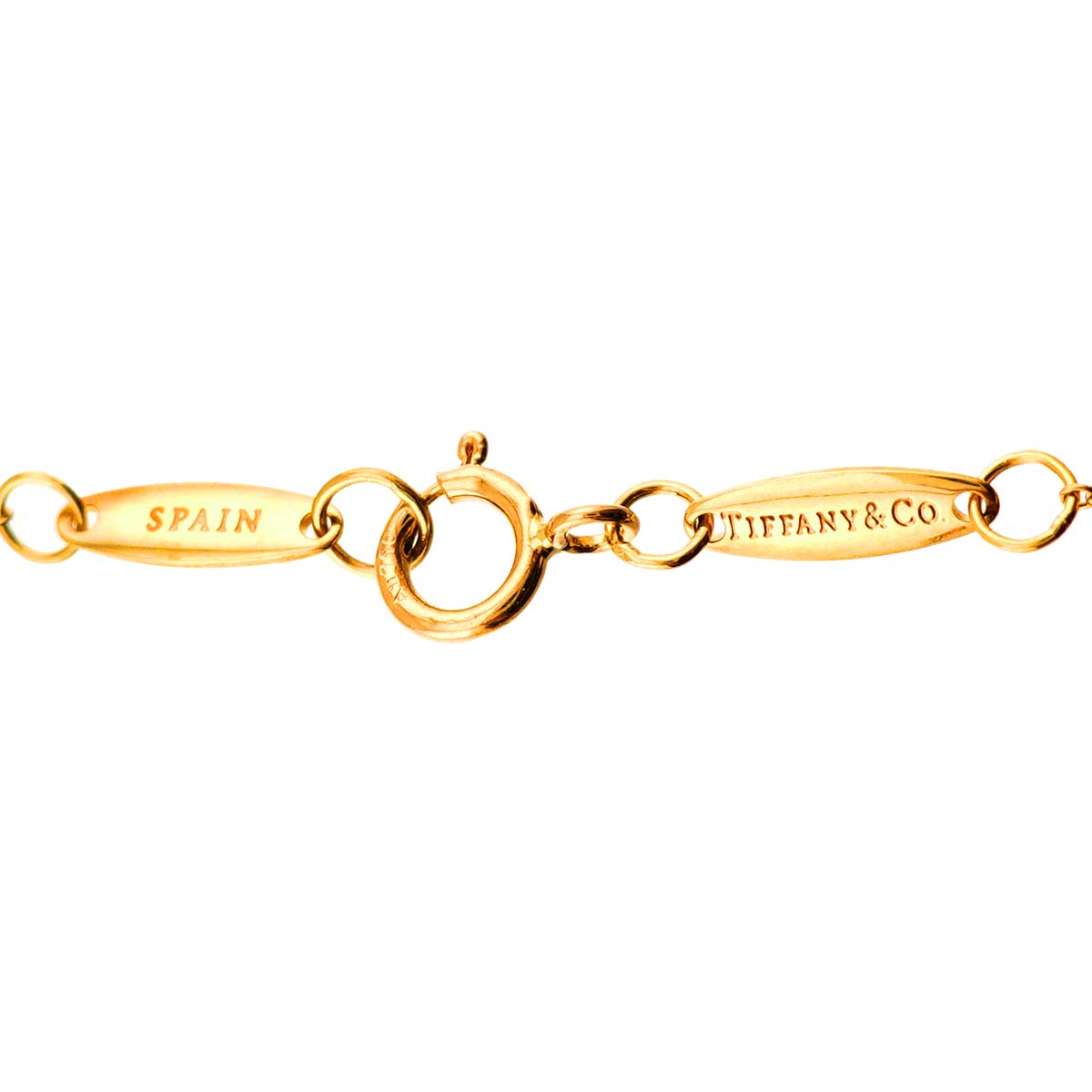 Bean Diamond Necklace 18K Yellow Gold 750