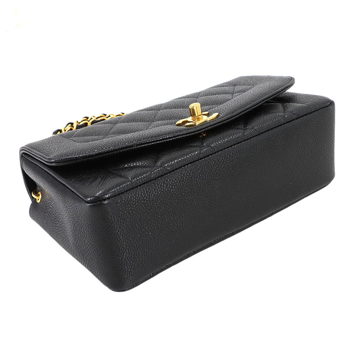 Small Diana Single Flap Bag Leather Black