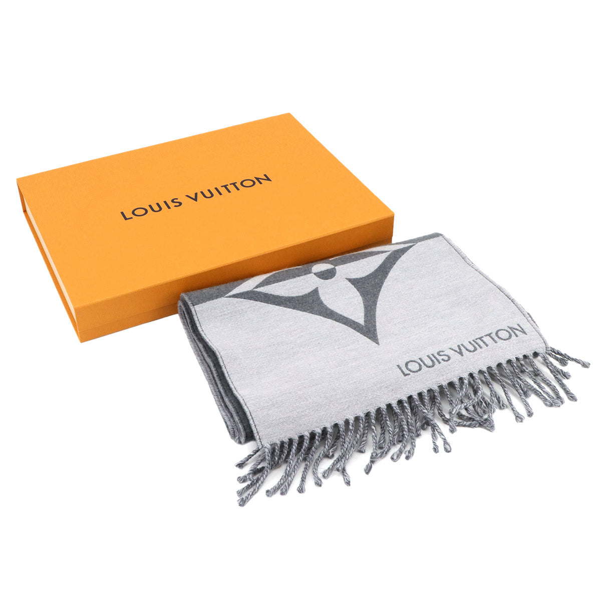 Muffler Graphic Dual Winter Scarf Wool Cashmere M79138