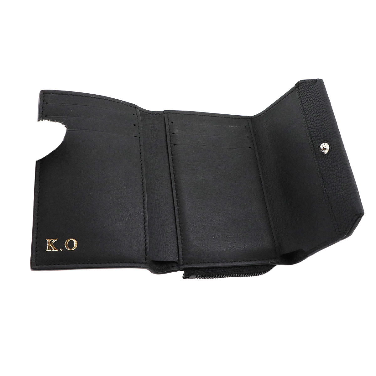 Aerogram Pilot Wallet Leather Noir M81740 Tri-fold