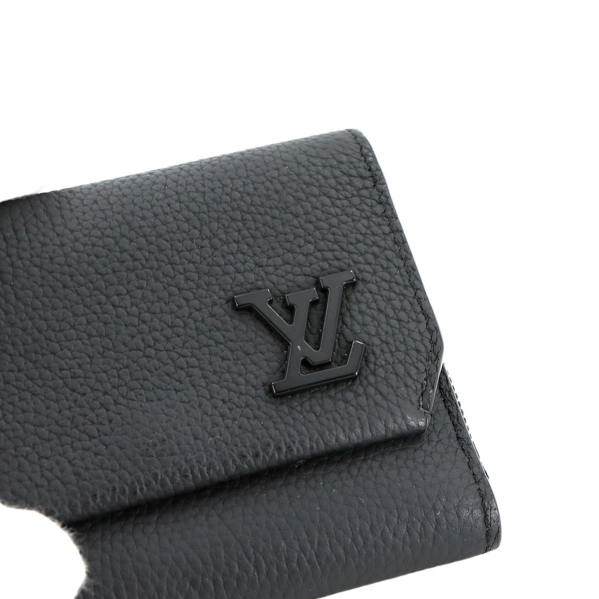 Aerogram Pilot Wallet Leather Noir M81740 Tri-fold