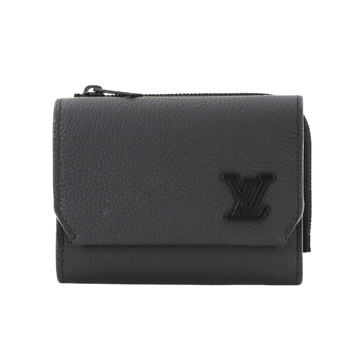 Aerogram Pilot Wallet Leather Noir M81740 Tri-fold