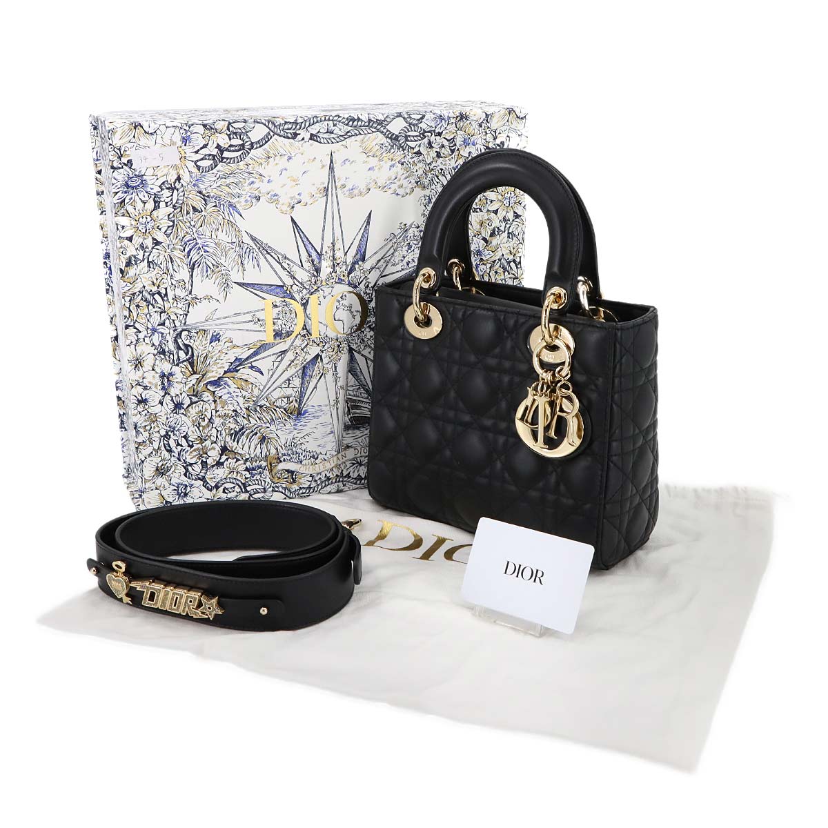 Christian Dior Lady Dior My ABCDior Small Hand Shoulder Bag Leather