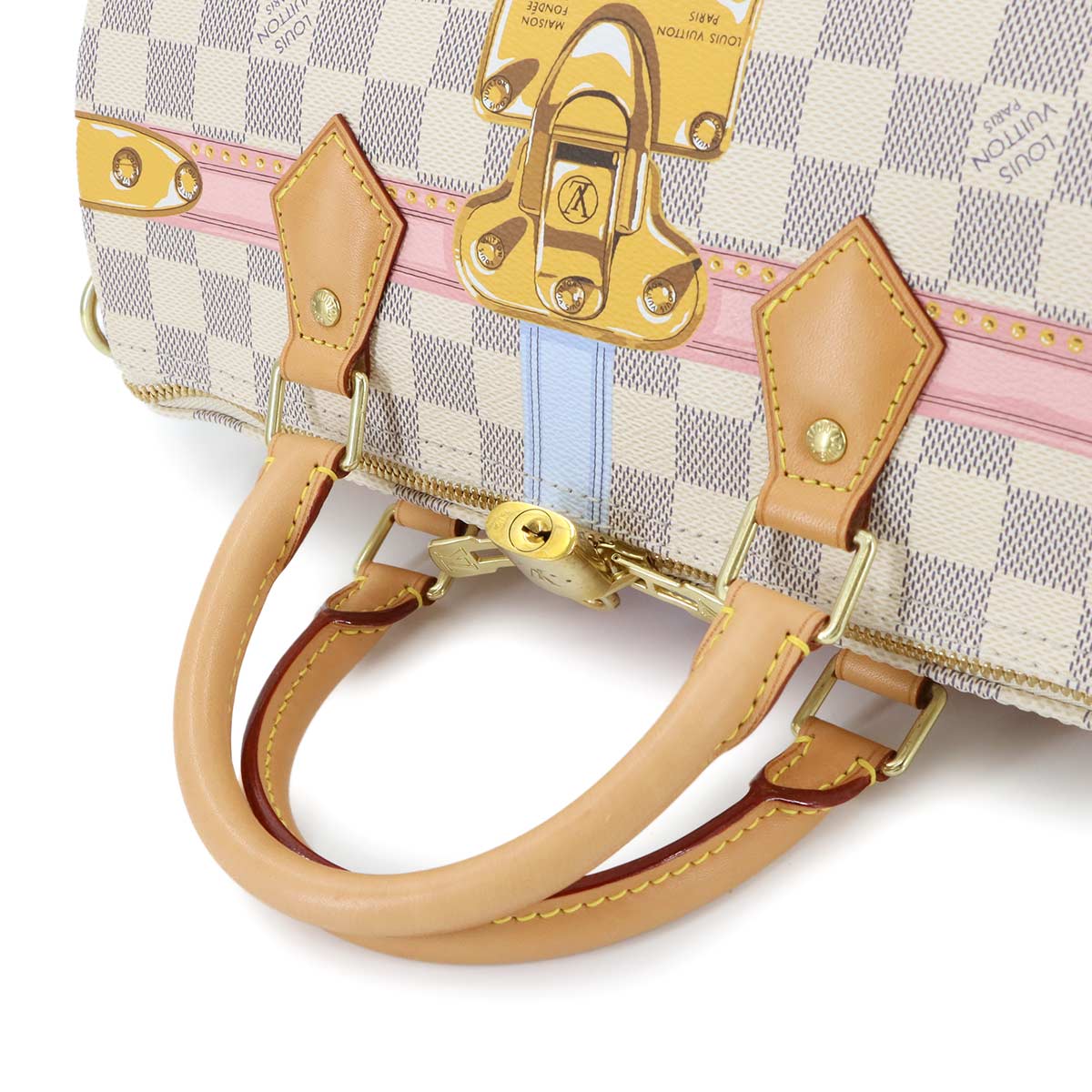 Summer Trunk Damier Azur Speedy Bandouliere 30 N41063