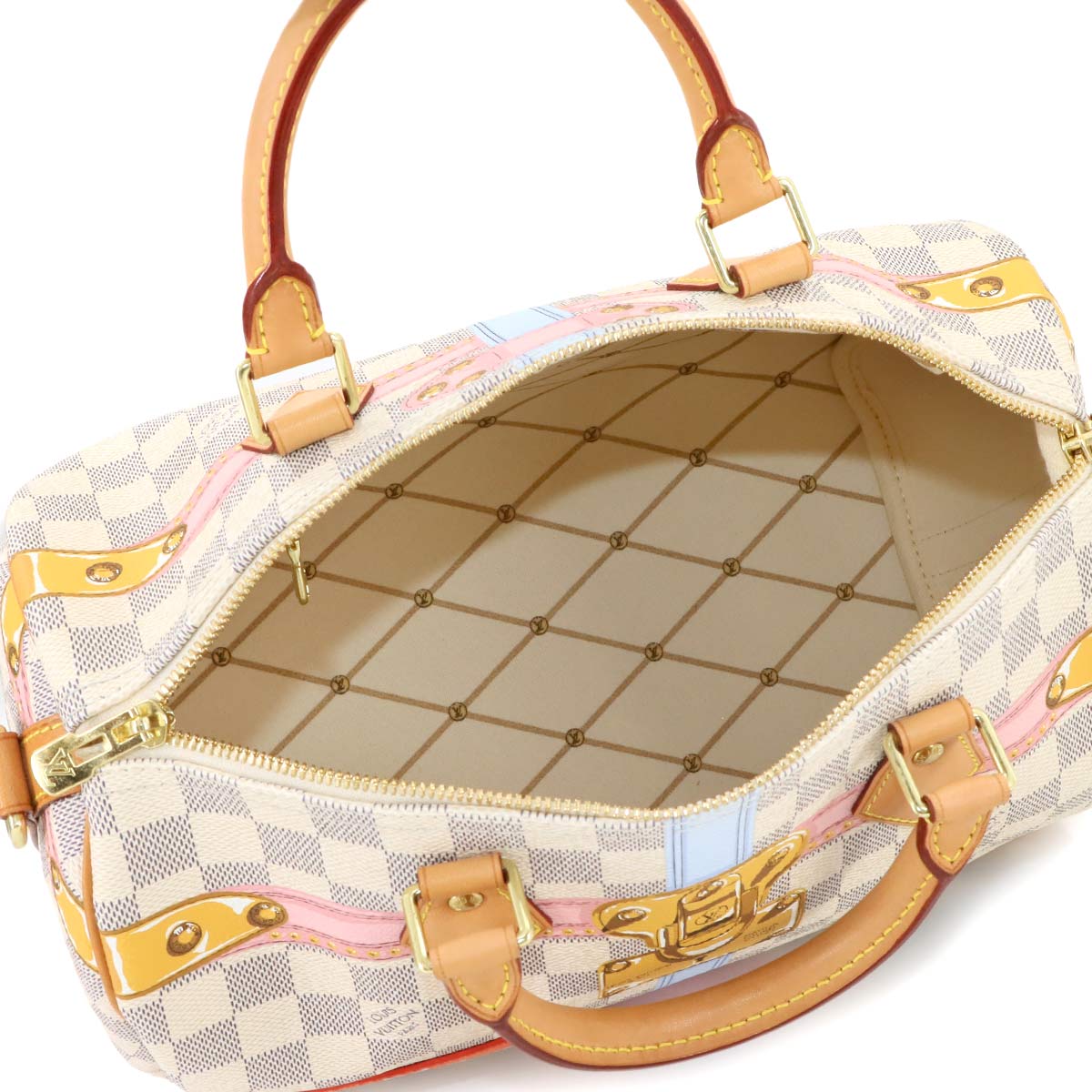 Summer Trunk Damier Azur Speedy Bandouliere 30 N41063