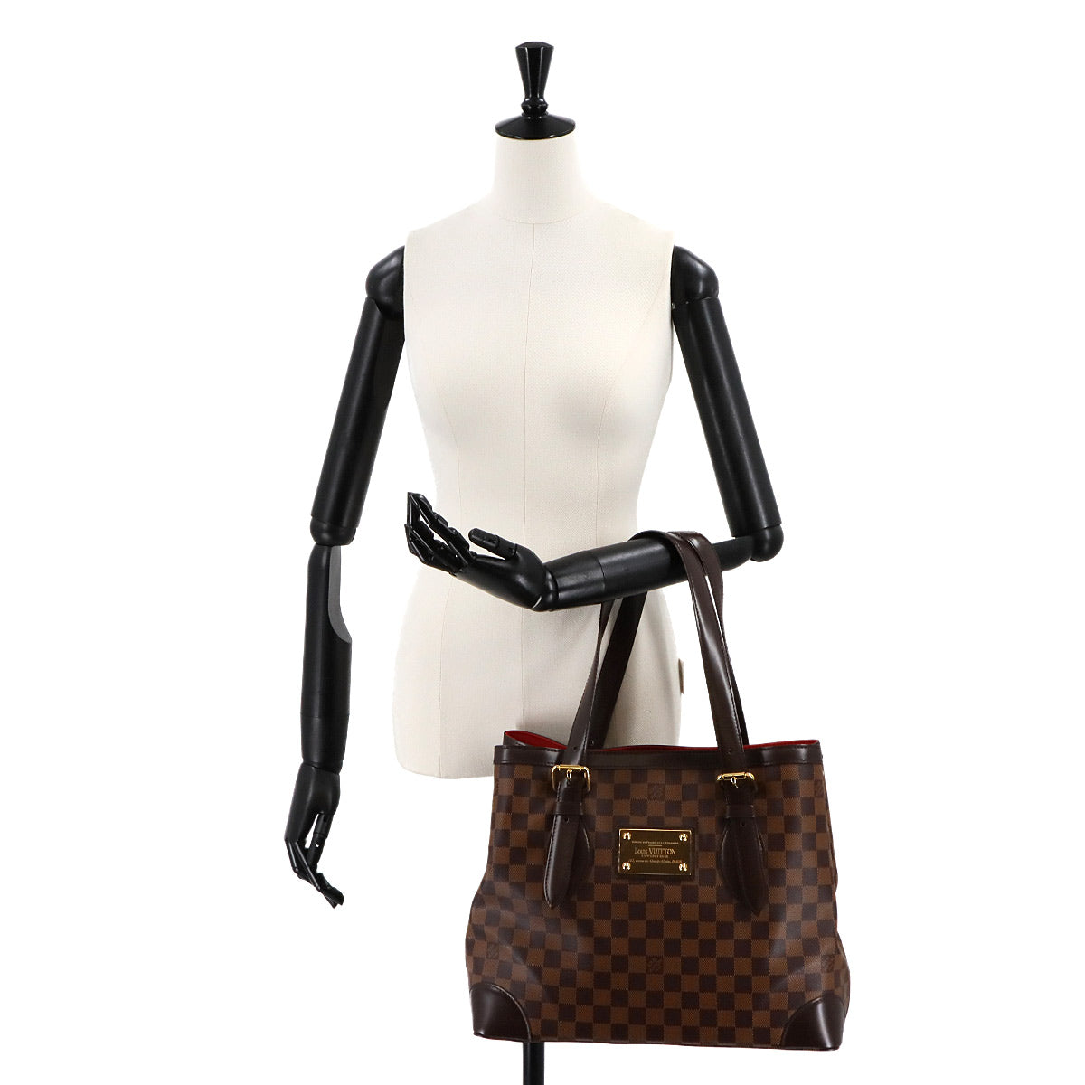 Damier Hampstead MM Tote Bag Ebene Brown N51204 Purse