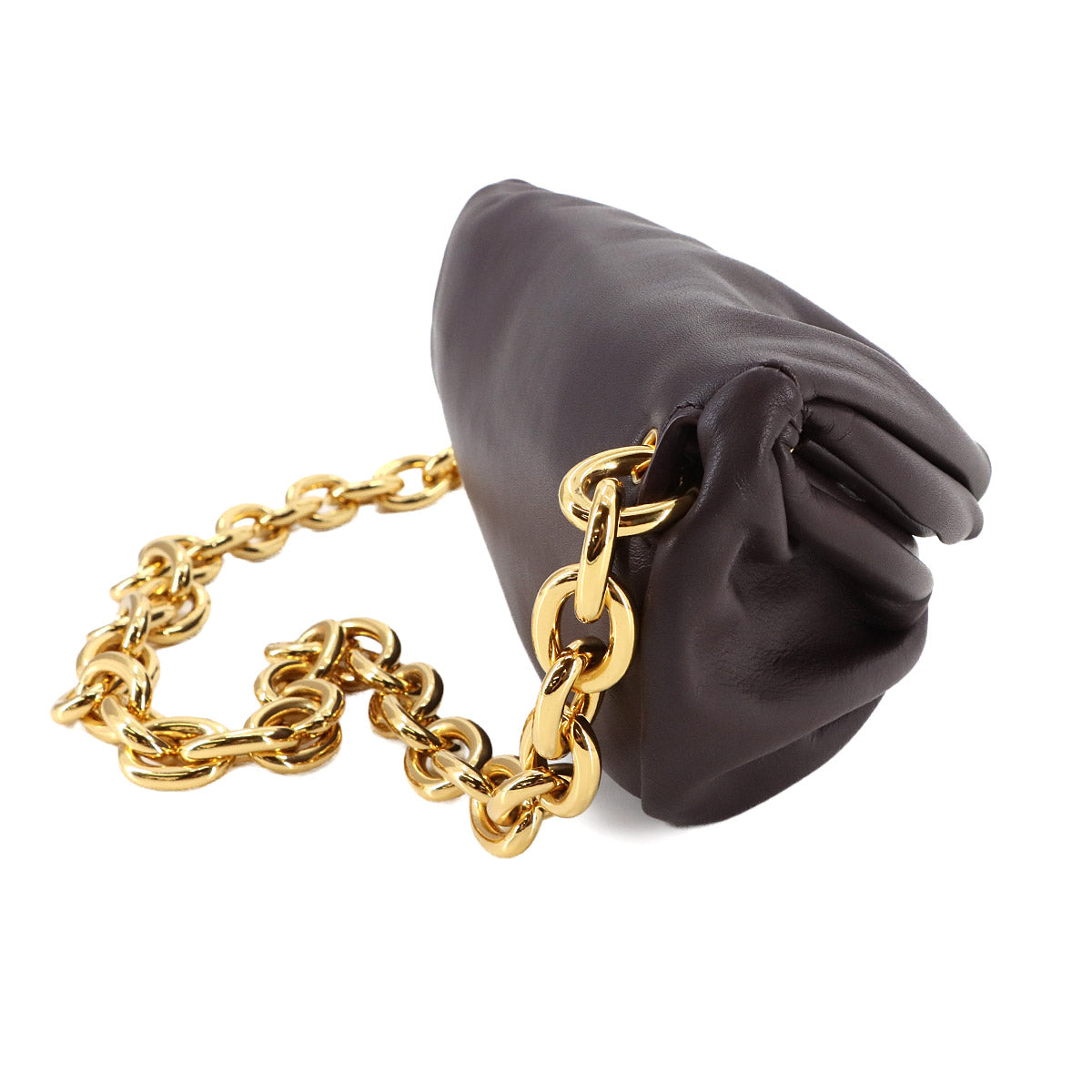 The Chain Pouch Body Bag Leather Burgundy 651445 Purse