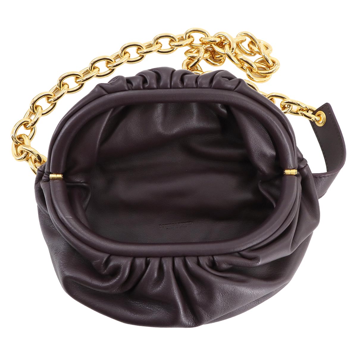 The Chain Pouch Body Bag Leather Burgundy 651445 Purse