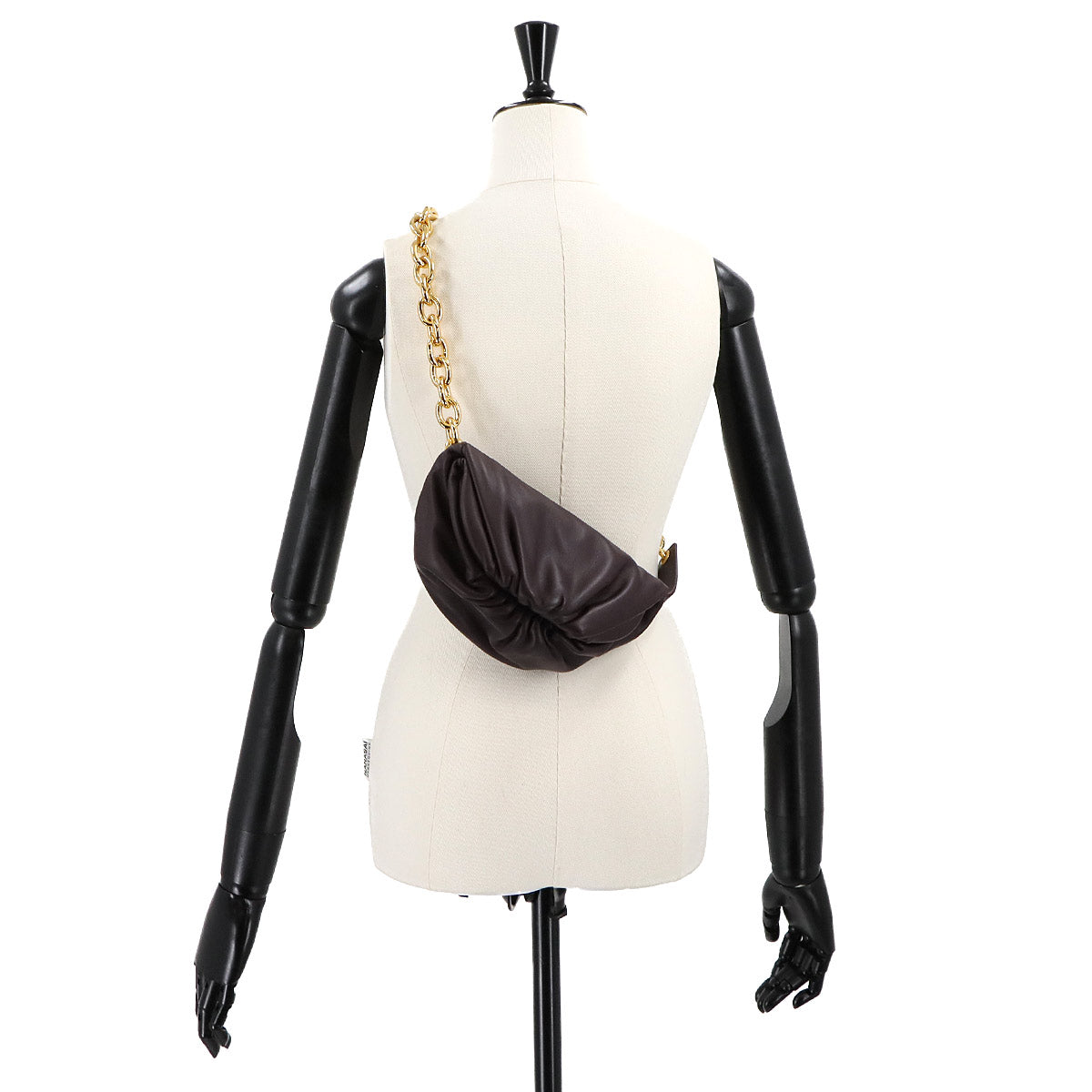 The Chain Pouch Body Bag Leather Burgundy 651445 Purse