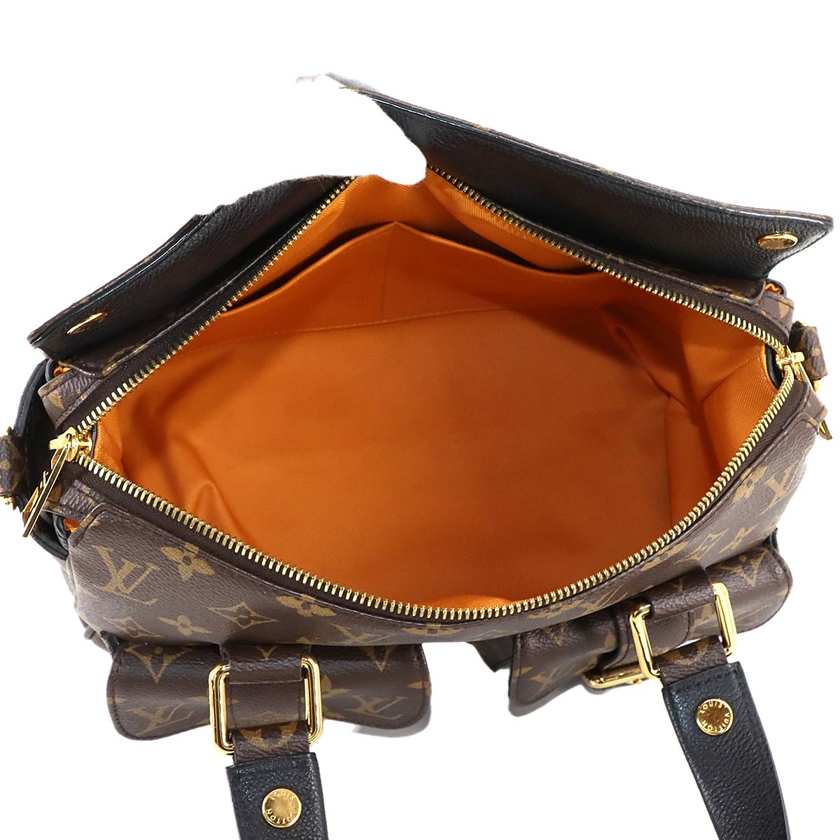 Monogram Manhattan Hand Shoulder Bag Brown Noir M44207