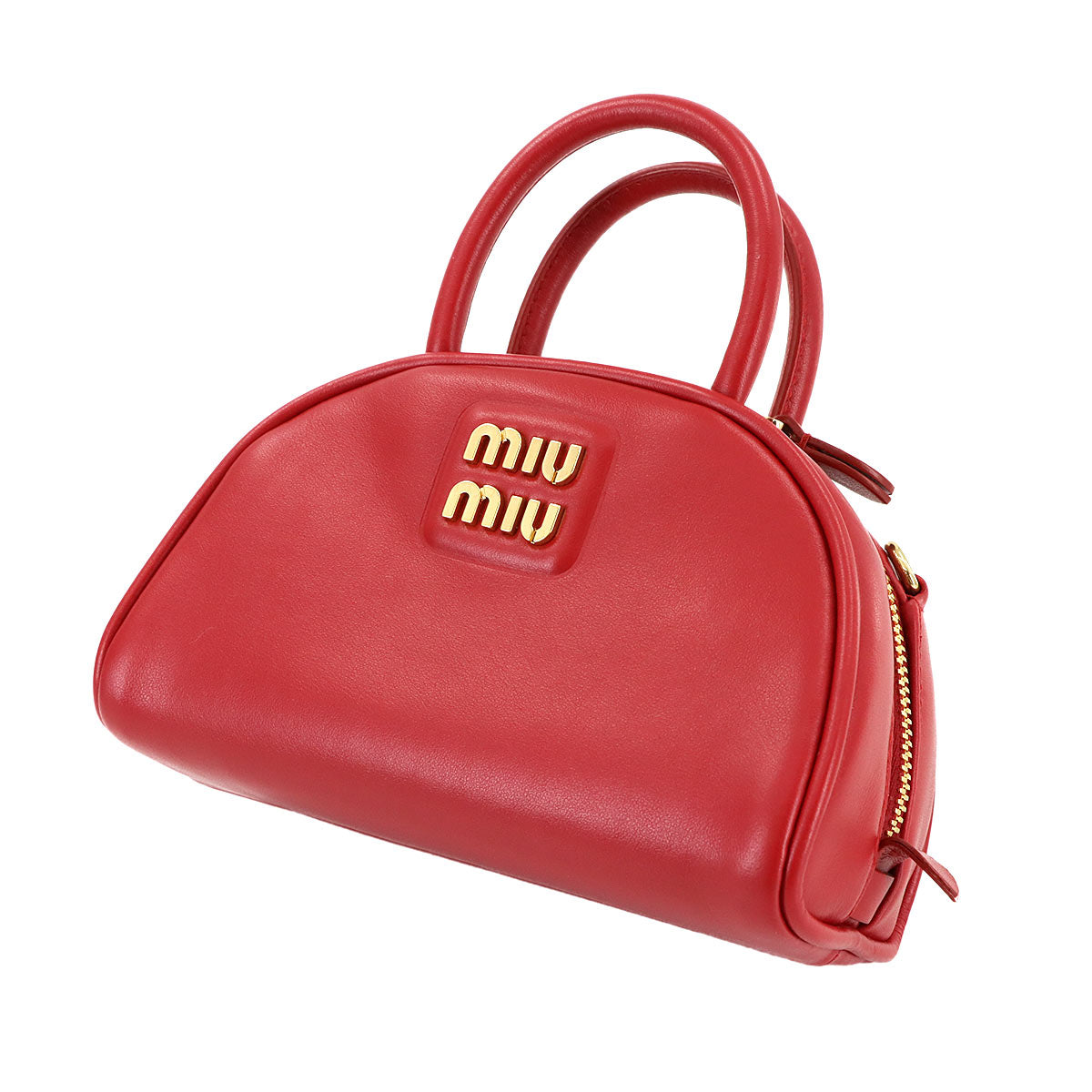 MIUMIU Hand Shoulder Bag Lether Red 5BP085 Purse