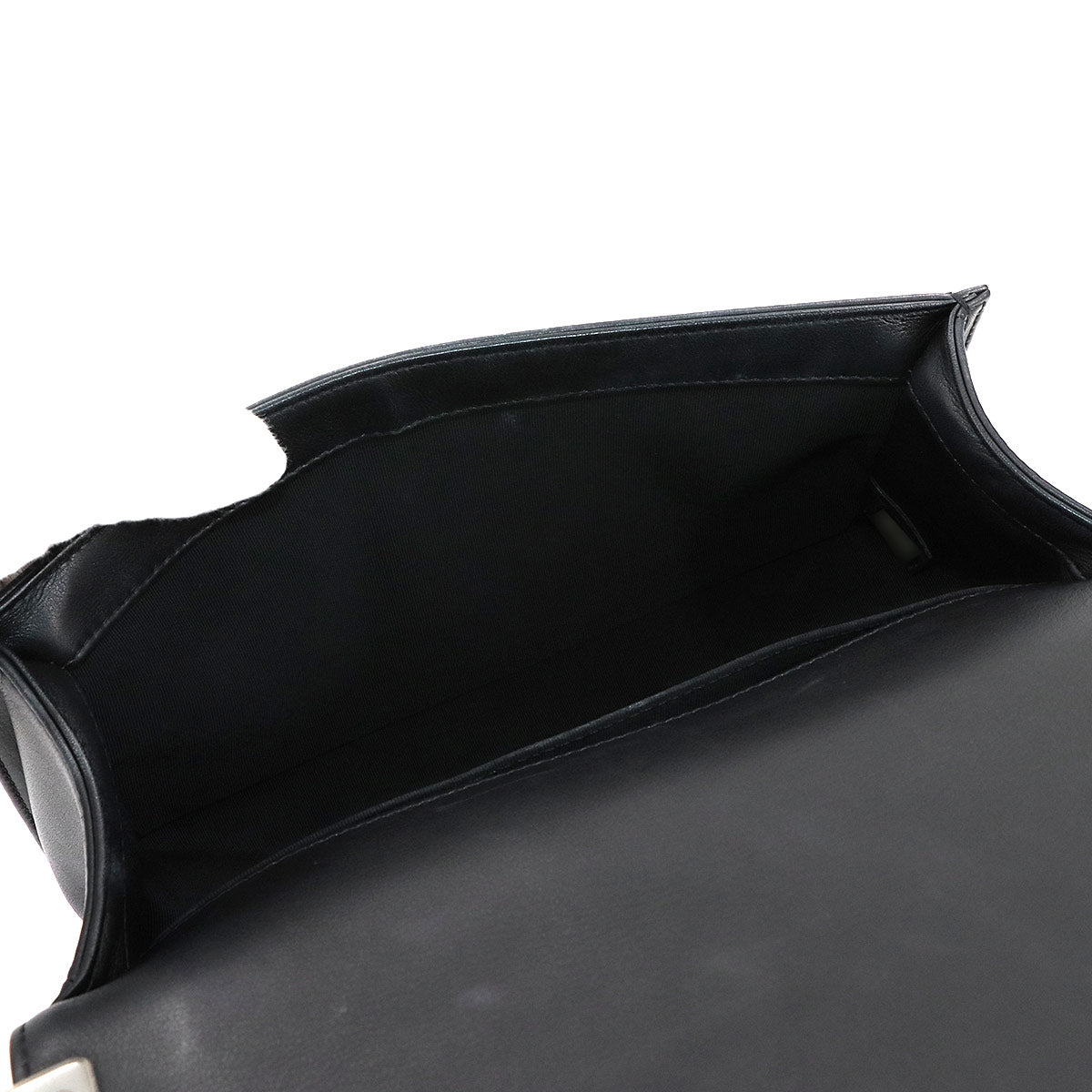 Boy Chanel Chain Shoulder Bag Tweed Leather Black A67086