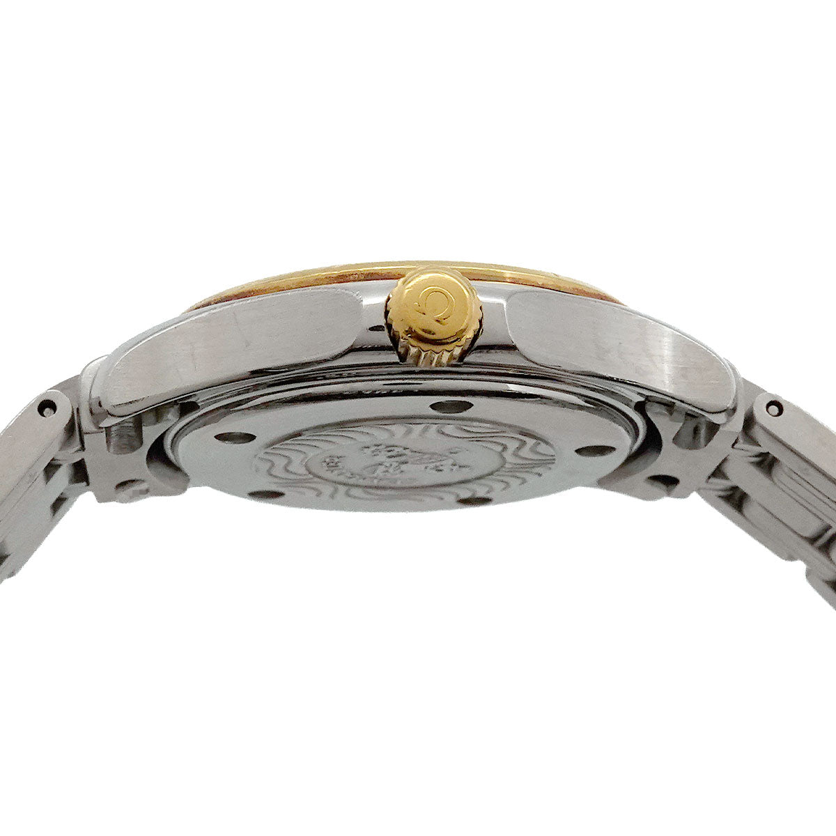 Seamaster 120 Date YG Quartz Silver Dial Ladies Watch