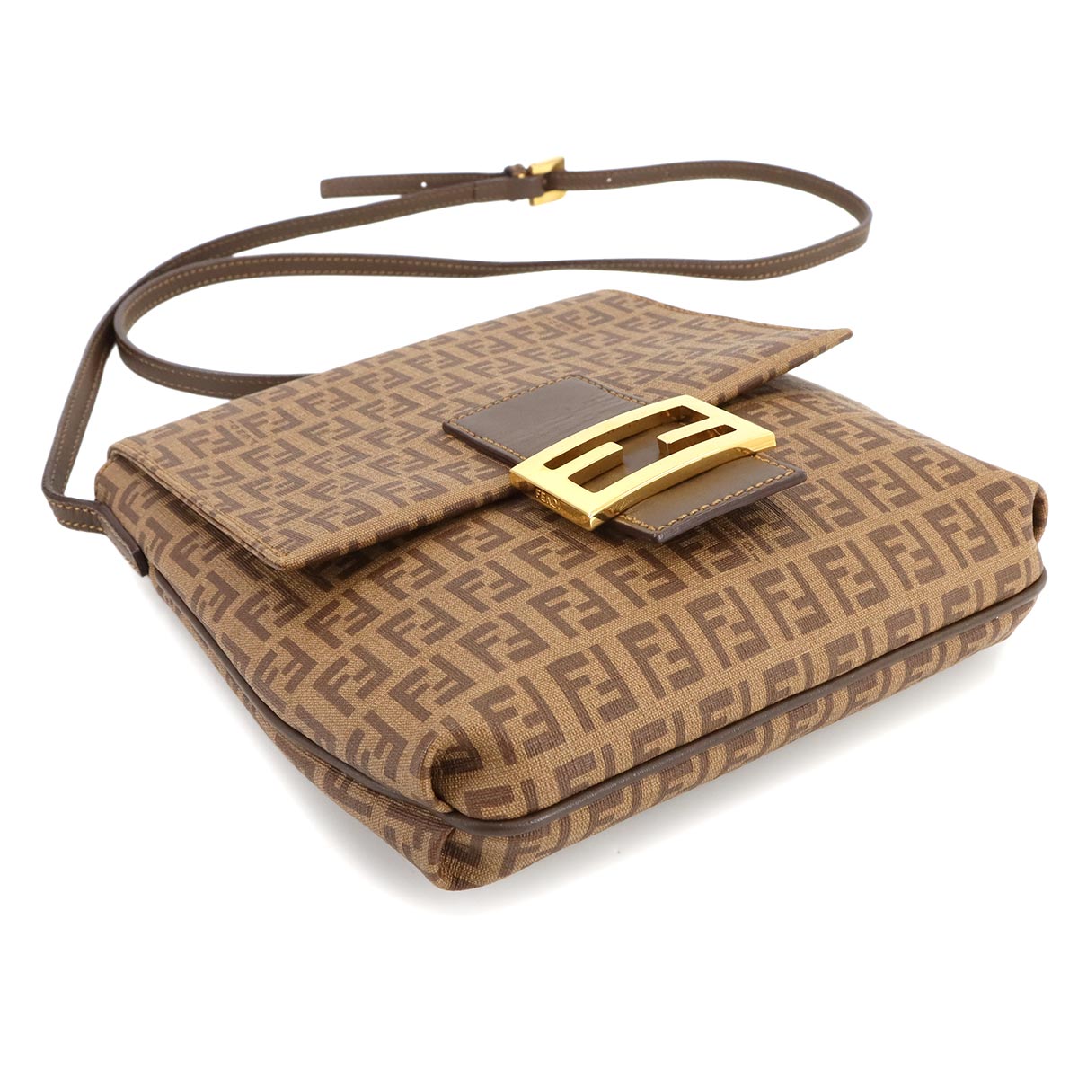 Zucchino Shoulder Bag PVC Leather Brown 8BT075 90285401