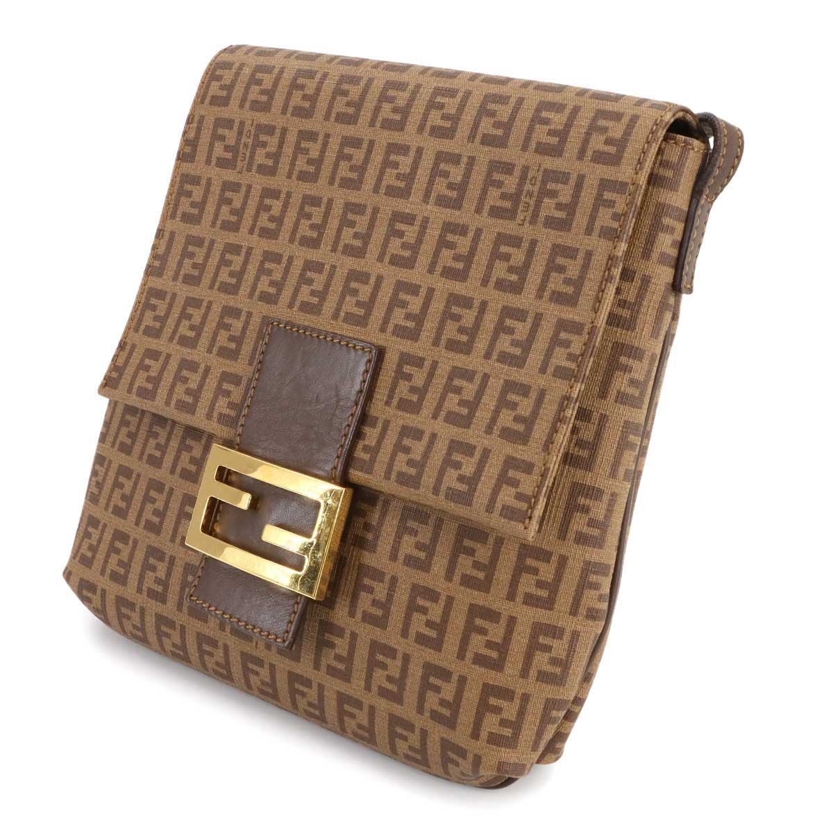 Zucchino Shoulder Bag PVC Leather Brown 8BT075 90285401