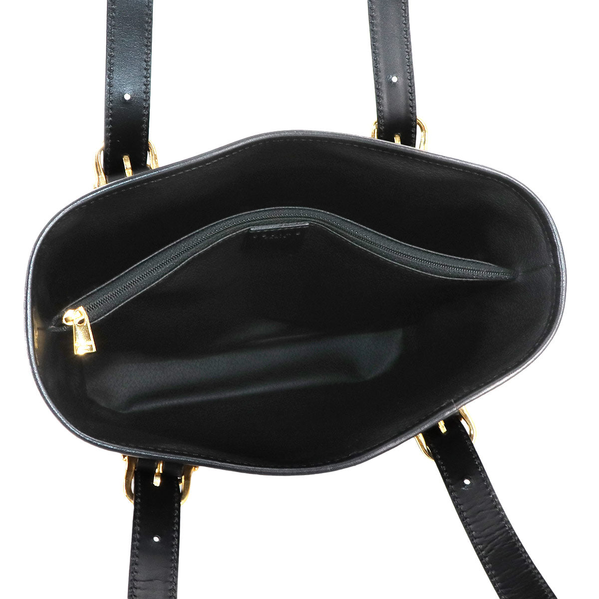 CELINE Macadam Tote Bag PVC Leather Black Brown Vintage Purse