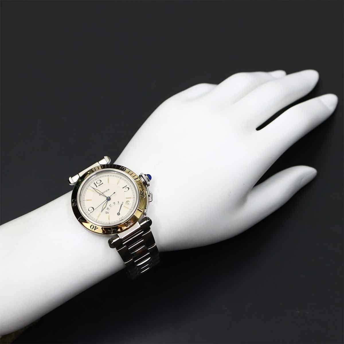 Pasha W31012H3 750 Yellow Gold Automatic Cream Dial Mens Watch
