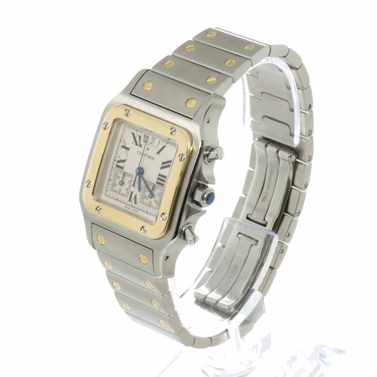 Cartier Santos Galbee LM W20042C4 YG Cream Dial Mens Watch