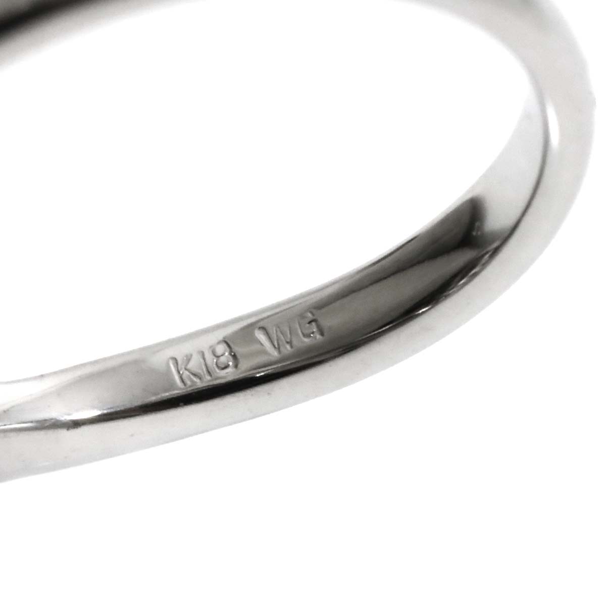 Diamond 0.30ct Ring 18K K18 WG White Gold size5.5-5.75(US)