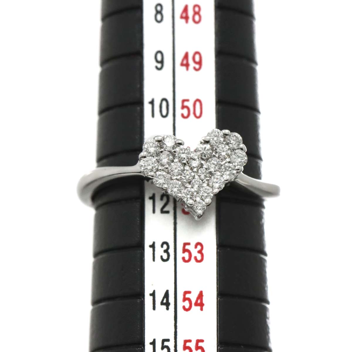 Diamond 0.30ct Ring 18K K18 WG White Gold size5.5-5.75(US)