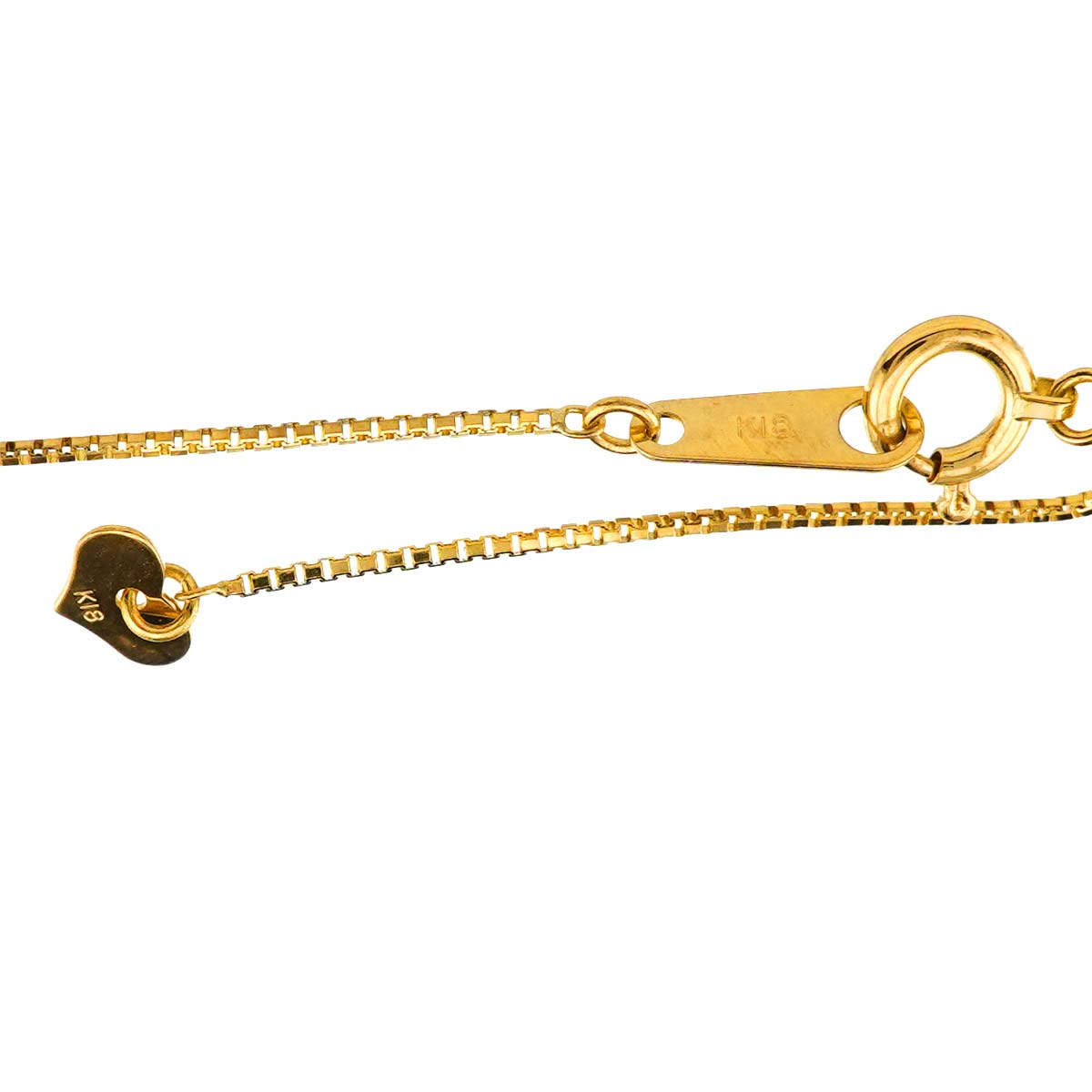 Diamond 0.06ct Emerald 0.04ct Necklace 18K Yellow Gold 750