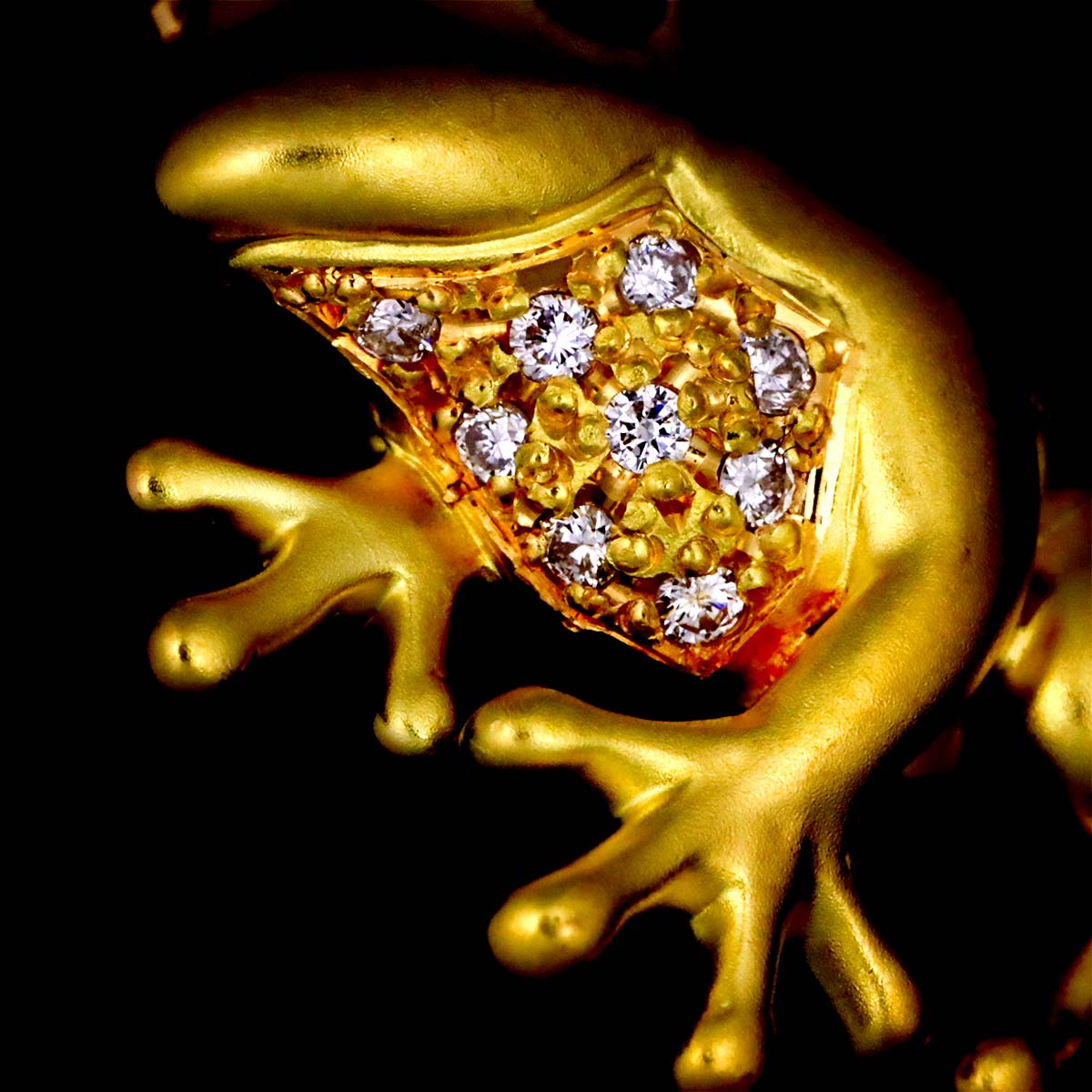 Diamond 0.06ct Emerald 0.04ct Necklace 18K Yellow Gold 750