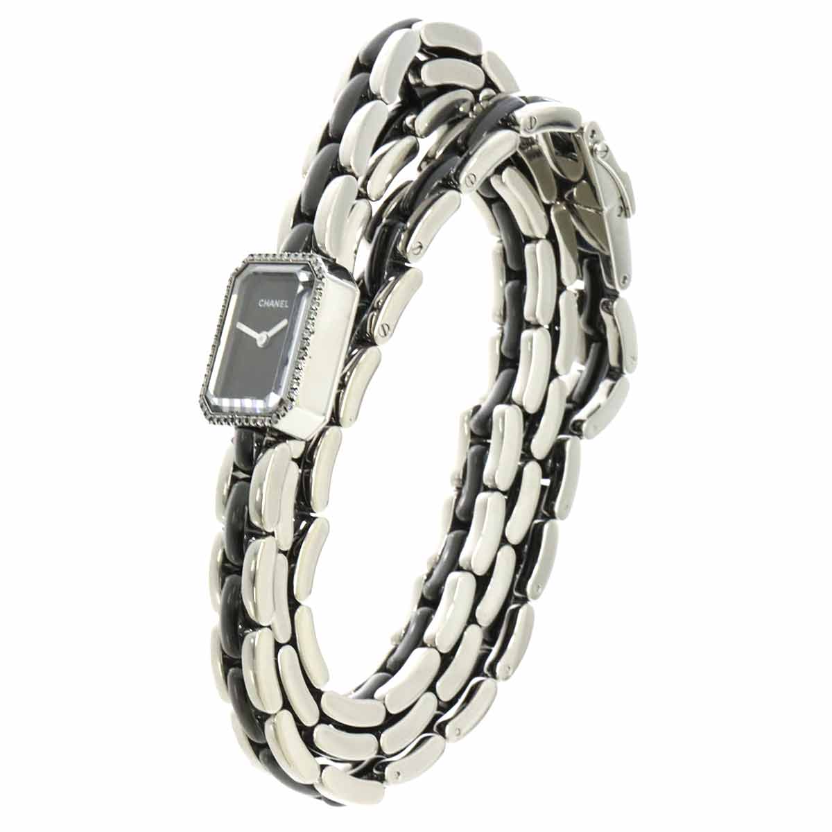 Premiere H2132 Diamond Bezel Ceramic Quartz White Dial Ladies