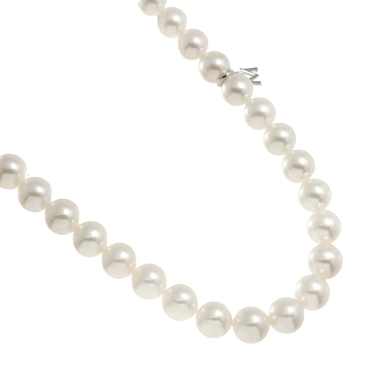 Akoya Pearl 7.3-7.0mm Necklace SV Silver