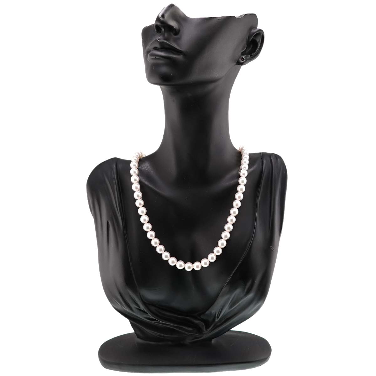 Akoya Pearl 7.3-7.0mm Necklace SV Silver