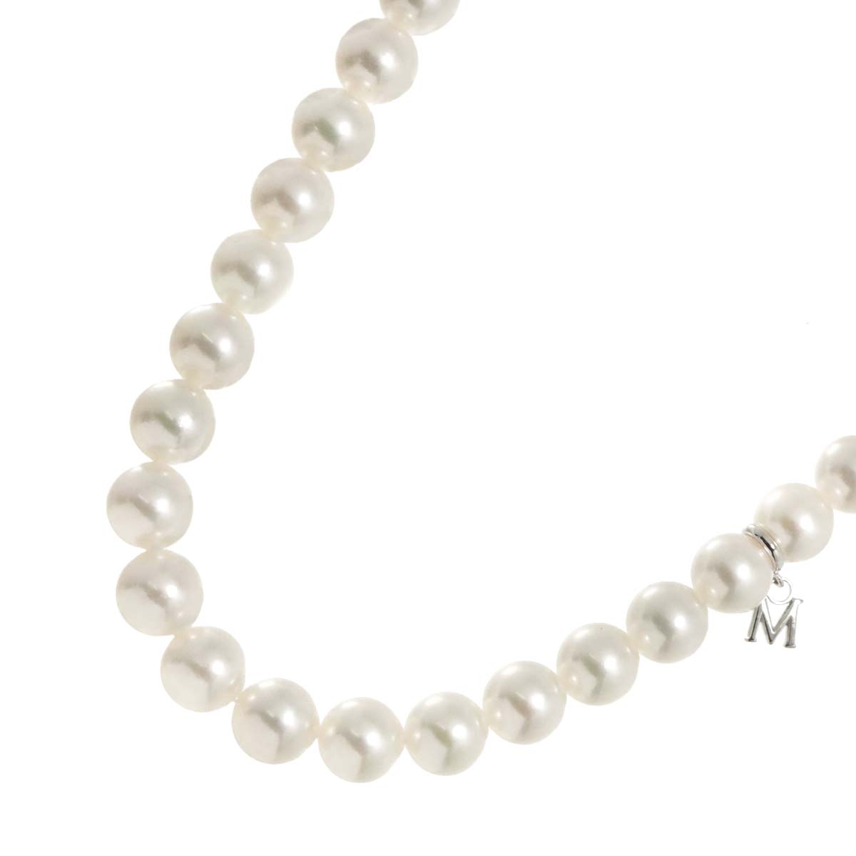 Akoya Pearl 7.3-7.0mm Necklace SV Silver