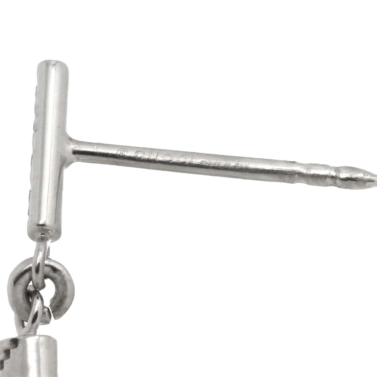 Diamond Earrings Pierced 18K White Gold 750