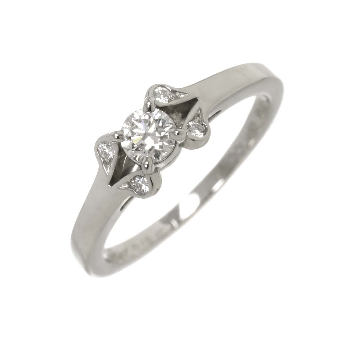 Ballerine Diamond 0.19ct E/VVS2/3EX Ring Pt Size48 4.5(US)