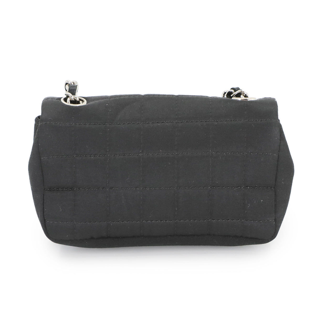 Chocolate bar Lipstick Mini Chain Shoulder Bag Satin Black