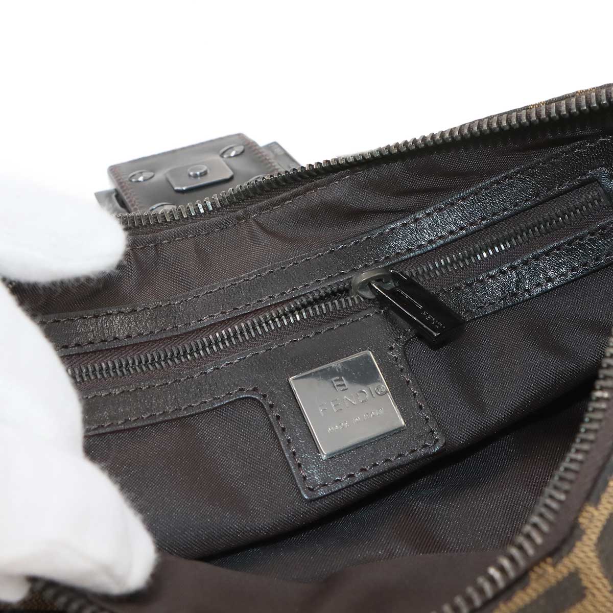 Zucca Mamma Baguette Shoulder Bag Canvas Leather Brown 8BR034 90286314