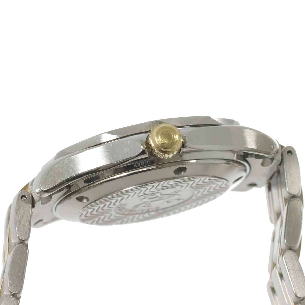 Seamaster300 2362 20 YG Quartz Date White Dial Boys Watch
