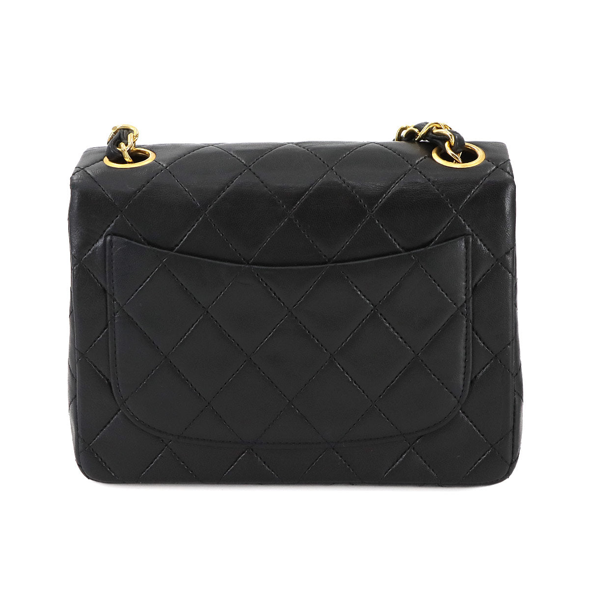 Mini Matelasse Chain Shoulder Bag Leather Black A01115 Purse 90286403