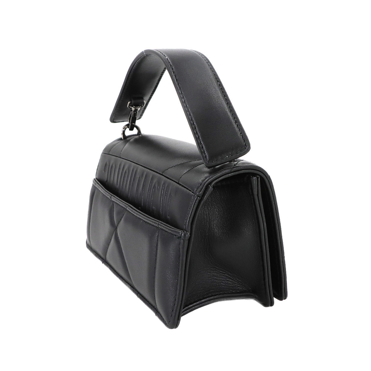 30 Montaigne Hand Shoulder Bag Leather Black Purse