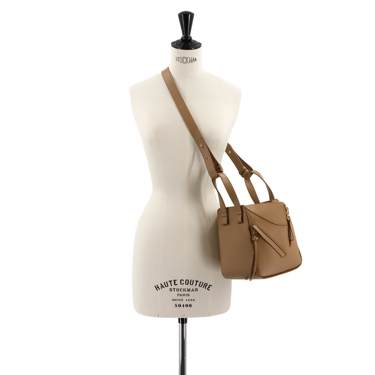 Compact Hammock 2way Hand Shoulder Bag Leather Brown