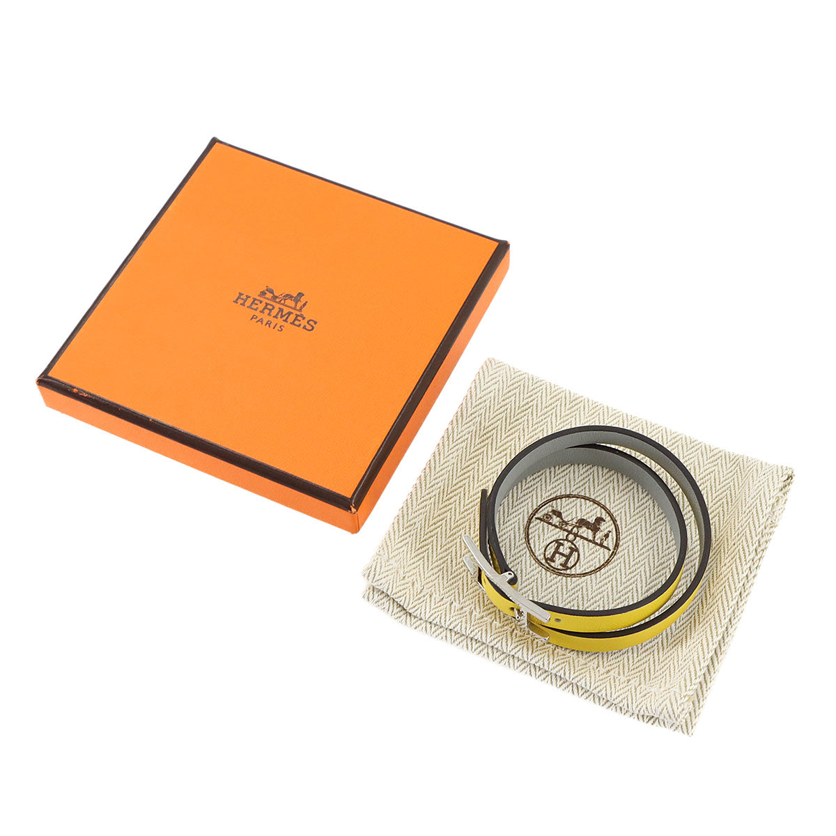 Behapi Double Tour Reversible Bracelet Swift Jaune de Naples