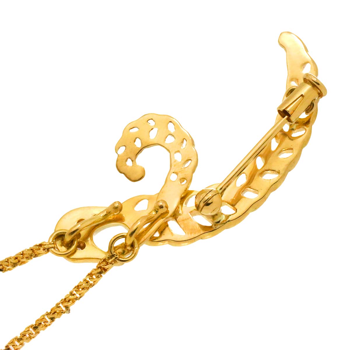 Enamel Diamond 0.19ct Brooch 18K YG 750 Pt 90286497