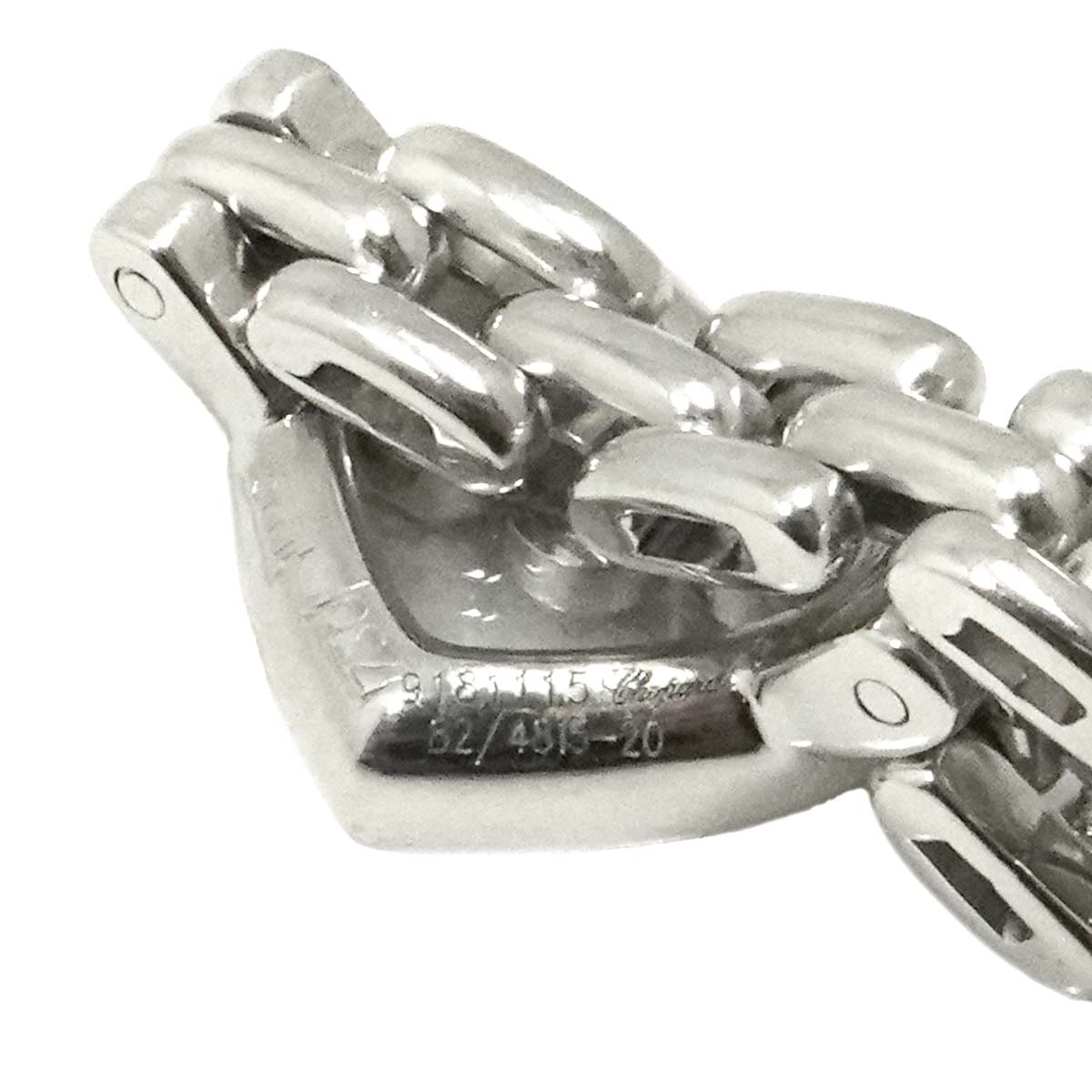 Happy Diamond Heart Chain Ring 18K White Gold 750 Size7.25(US)