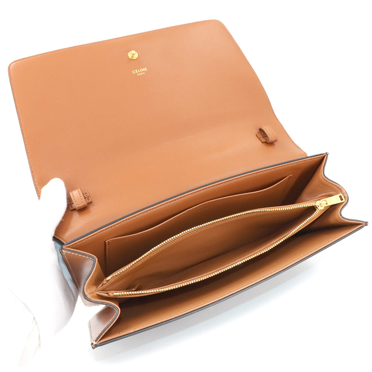 Triomphe Trapeze Shoulder Clutch Bag PVC Leather Black 199282CUZ