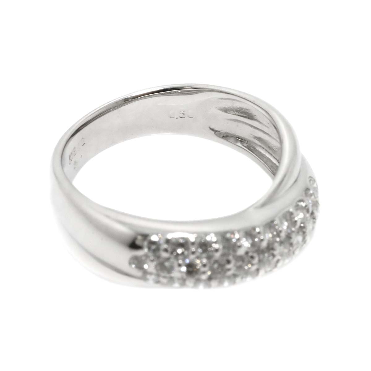 Ponte Vecchio Diamond 0.50ct Ring 18K WG 750 Size4.5(US)