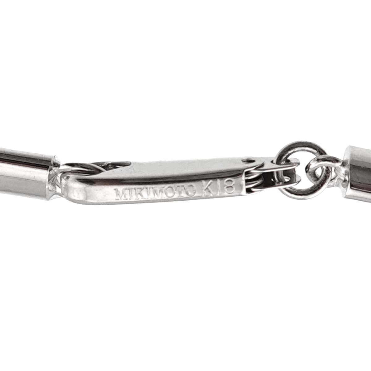Akoya Pearl 5.3mm Diamond Necklace 18K White Gold 750